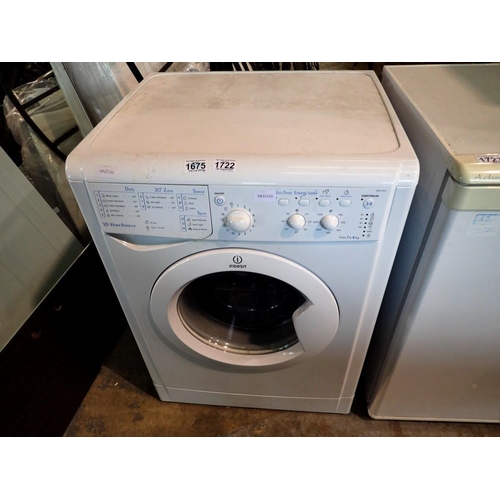 1722 - Indesit IWC61651 energy saving washing machine. All electrical items in this lot have been PAT teste... 