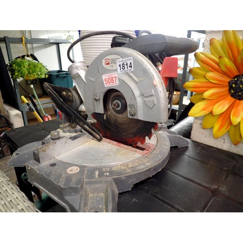 1814 - Compound mitre saw 1400w 210mm. All electrical items in this lot have been PAT tested for safety and... 