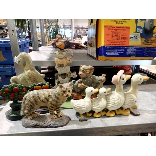 1846 - Die cast door stops to include cats, trees, ducks. Not available for in-house P&P