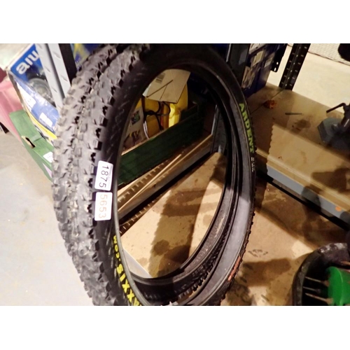 1875 - Pair of Ardent Maxxis 26 x 2.4 mountain bike tyres. Not available for in-house P&P