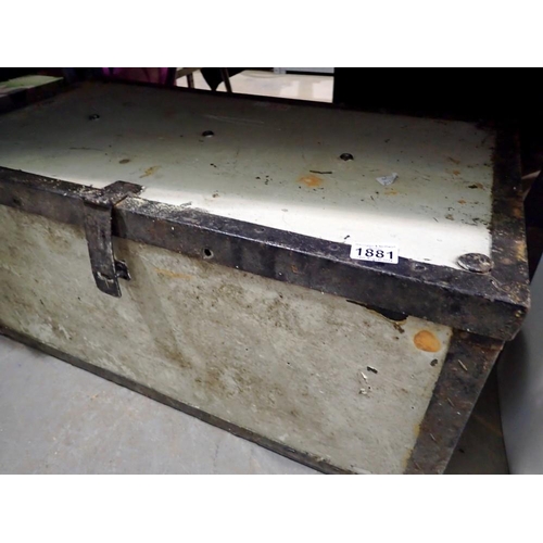 1881 - Large trunk containing air tools. Not available for in-house P&P