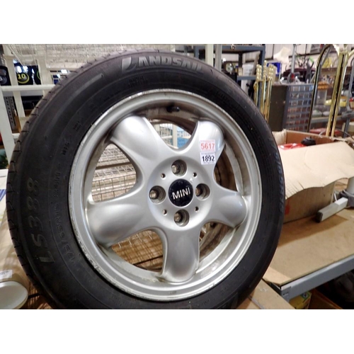 1892 - Mini Cooper 15inch alloy fitted with new Landsail tyre. Not available for in-house P&P