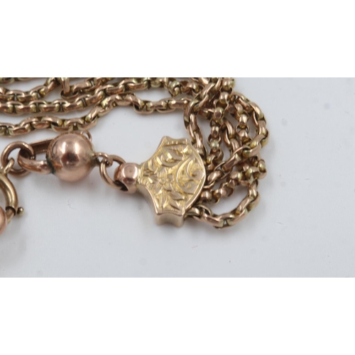 2 - Victorian unmarked gold multi-strand bracelet, 12.7g. UK P&P Group 0 (£6+VAT for the first lot and £... 