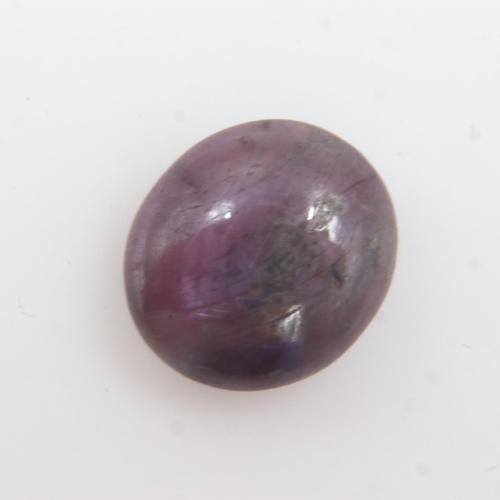 33 - Loose natural 6.92ct oval shaped star ruby cabochon. UK P&P Group 0 (£6+VAT for the first lot and £1... 