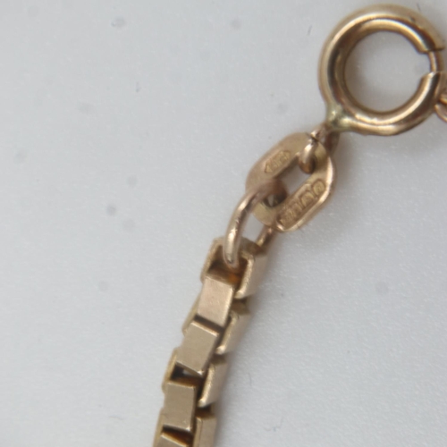 7 - 9ct gold box-link neck chain, L: 49 cm, 16.9g. UK P&P Group 0 (£6+VAT for the first lot and £1+VAT f... 