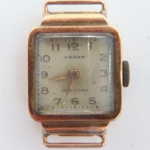 69 - ARDAN: 18ct gold cased ladies manual wind wristwatch head, 6.8g. UK P&P Group 0 (£6+VAT for the firs... 