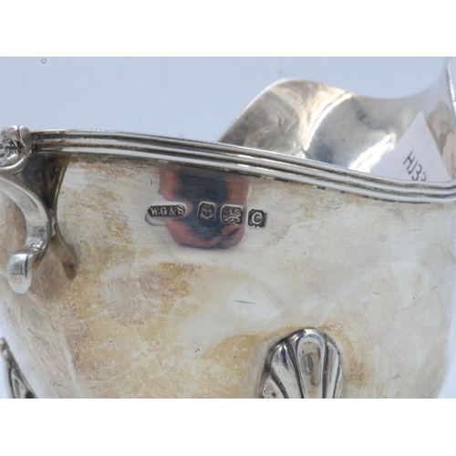 80 - Hallmarked silver sauce boat, Birmingham assay, 192g. UK P&P Group 1 (£16+VAT for the first lot and ... 