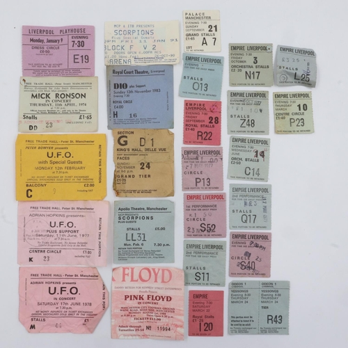 107 - Collection of Rock band rare ticket stubs including Pink Floyd 1988. UK P&P Group 1 (£16+VAT for the... 