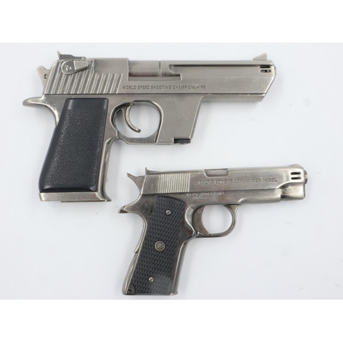 108 - Two hand gun cigarette lighters. UK P&P Group 2 (£20+VAT for the first lot and £4+VAT for subsequent... 