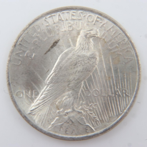 115 - 1923 American silver peace dollar, nUNC. UK P&P Group 1 (£16+VAT for the first lot and £2+VAT for su... 