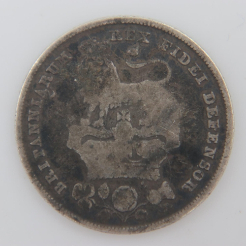 128 - 1825 - silver Shilling of George IV. UK P&P Group 0 (£6+VAT for the first lot and £1+VAT for subsequ... 