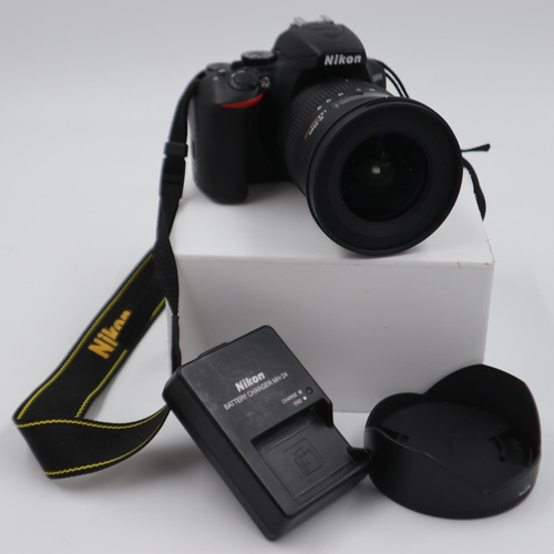 150 - Nikon D3500 Sigma camera with zoom lens and battery charger. UK P&P Group 2 (£20+VAT for the first l... 