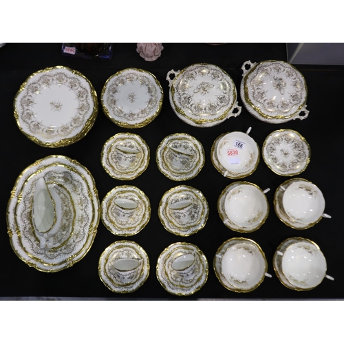 166 - Coalport dinner and coffee service of forty-six pieces, in the Kings Plate pattern, no issues noted,... 