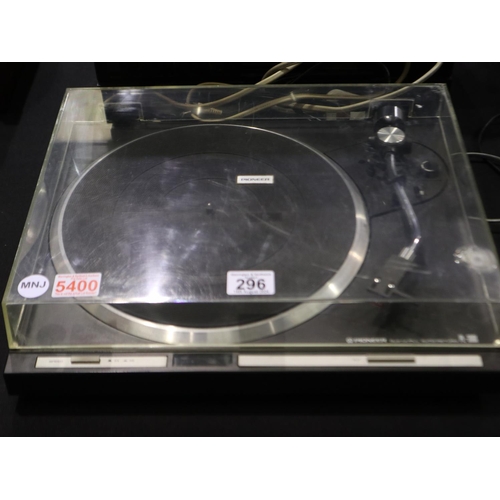 296 - Pioneer PL 300X direct drive stereo turntable with cartridge, working. All electrical items in this ... 