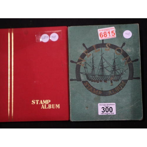 300 - Two stamp albums, including penny reds. UK P&P Group 2 (£20+VAT for the first lot and £4+VAT for sub... 