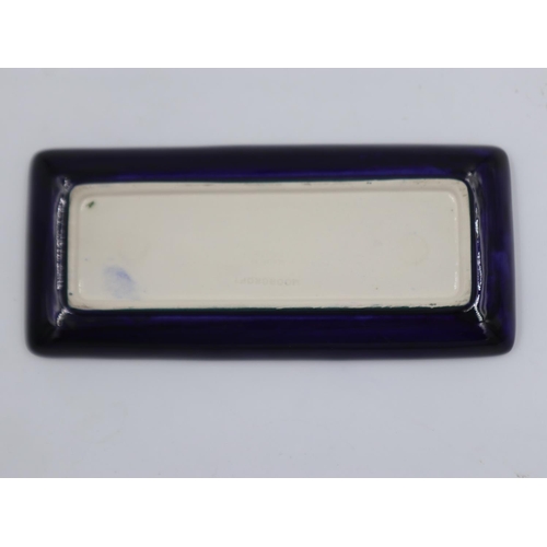 203 - Moorcroft pen tray in the Anemone pattern on cobalt blue ground, 19.5 x 8.5cm. UK P&P Group 1 (£16+V... 