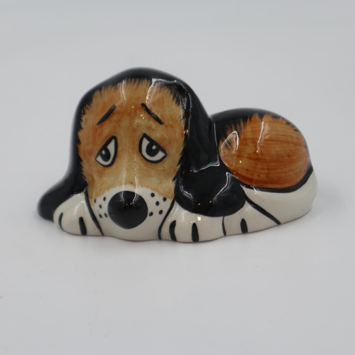 209 - Lorna Bailey dog, Dozy, no cracks or chips, L: 13 cm. UK P&P Group 1 (£16+VAT for the first lot and ... 