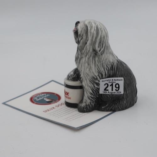 219 - Boxed Royal Doulton Dulux dog, no cracks or chips, H: 14 cm. UK P&P Group 1 (£16+VAT for the first l... 