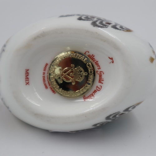 226 - Royal Crown Derby collectors guild duck paperweight, 2009, no chips or cracks. UK P&P Group 1 (£16+V... 