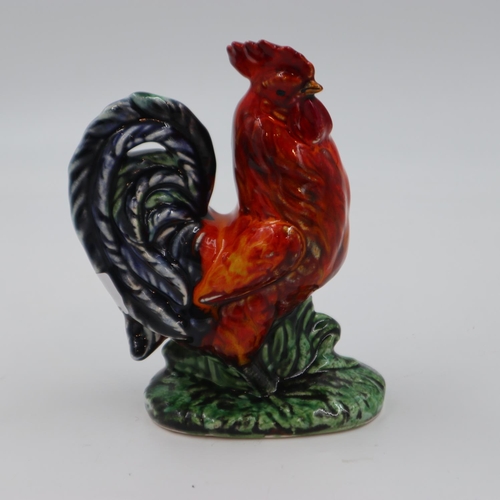 232 - Anita Harris cockerel, signed in gold, no cracks or chips, H: 17 cm. UK P&P Group 1 (£16+VAT for the... 