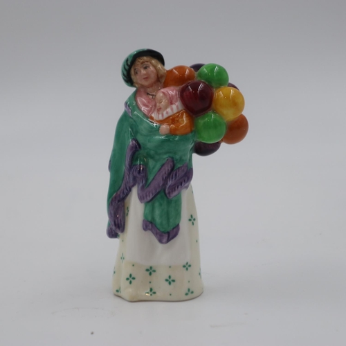 238 - Royal Doulton miniature Balloon Seller figurine, no cracks or chips, H: 10 cm. UK P&P Group 1 (£16+V... 