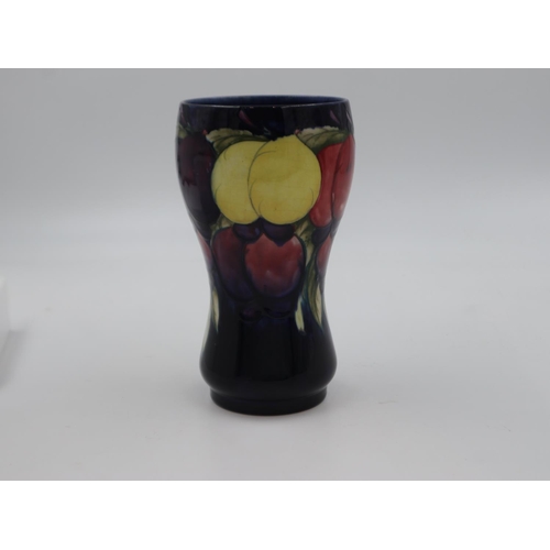 242 - Moorcroft vase in the Wisteria pattern, on a cobalt blue ground, 21cm H. UK P&P Group 1 (£16+VAT for... 