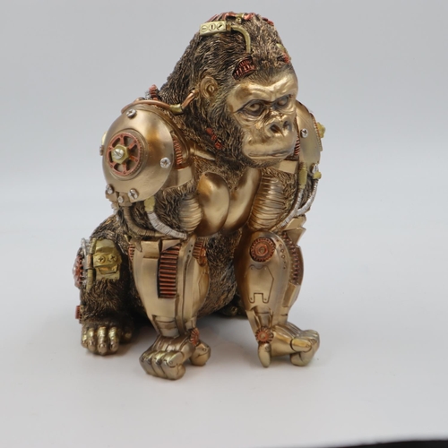 259 - Steampunk style gorilla, H: 29 cm. UK P&P Group 3 (£30+VAT for the first lot and £8+VAT for subseque... 