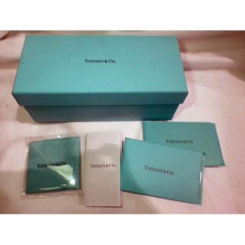 1168 - Tiffany & Co outer gift box, paperwork and polishing cloth. UK P&P Group 1 (£16+VAT for the first lo... 