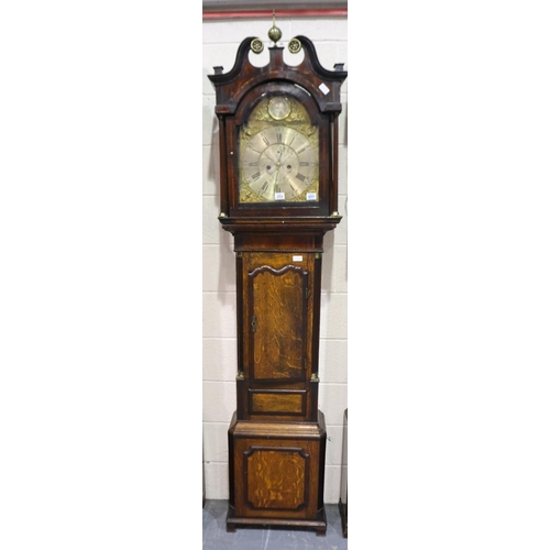 269 - Heron of Newcastle: an early 19th century longcase clock, brass dial with silvered chapter ring, 8-d... 