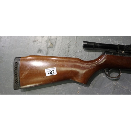 292 - BSA Meteor .22 air rifle with scope. UK P&P Group 3 (£30+VAT for the first lot and £8+VAT for subseq... 