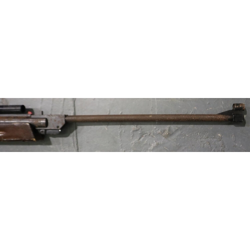 293 - Vintage .22 air rifle with telescopic sights. UK P&P Group 3 (£30+VAT for the first lot and £8+VAT f... 