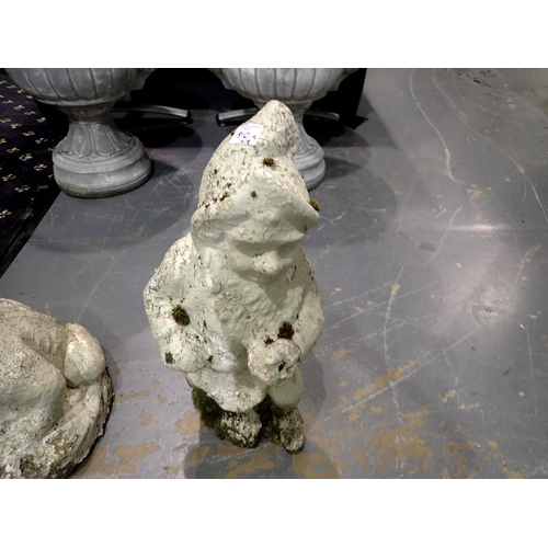 1810K - Large reconstituted stone gnome, later painted, H: 60 cm. Not available for in-house P&P