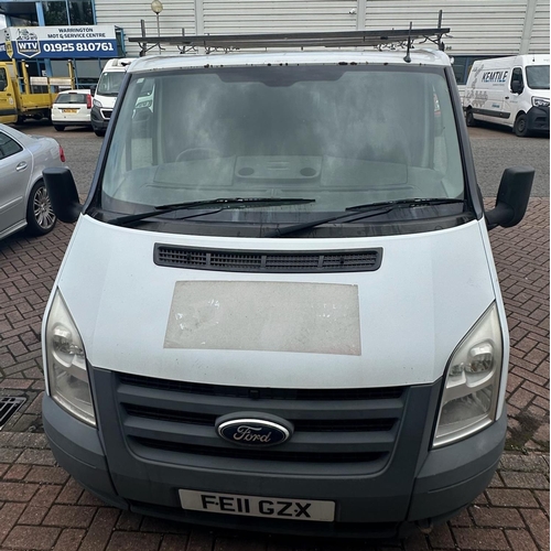 1000B - Ford Transit van, 124,483 miles, MOT expires 21/03/2025, Untaxed, White, Reg FE11 GZX, V5C present a... 