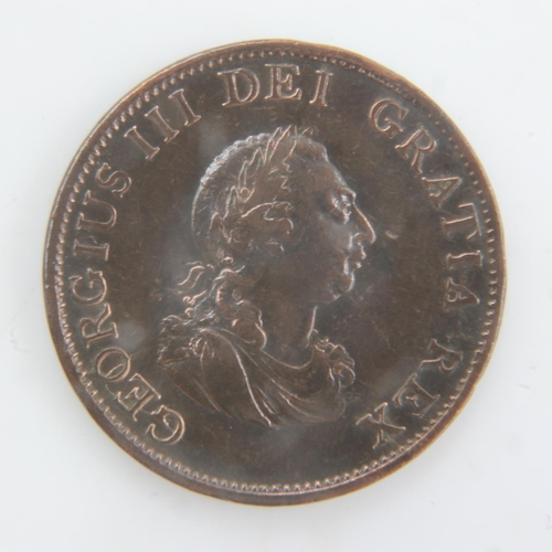 2002 - 1799 - halfpenny of George III - gVF. UK P&P Group 0 (£6+VAT for the first lot and £1+VAT for subseq... 