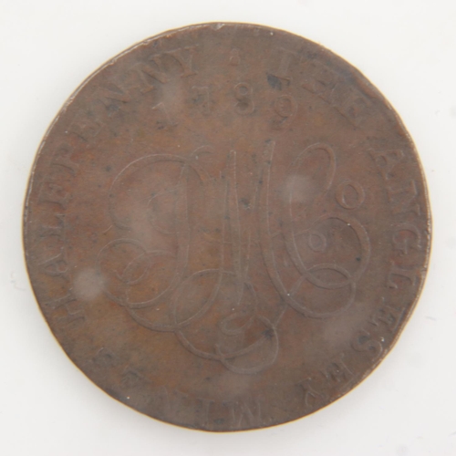 2009 - 1789 - Welsh mining halfpenny - VF. UK P&P Group 0 (£6+VAT for the first lot and £1+VAT for subseque... 