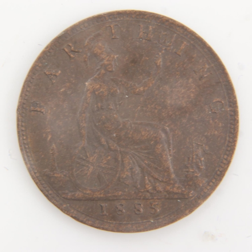 2015 - 1885 farthing of Queen Victoria. UK P&P Group 0 (£6+VAT for the first lot and £1+VAT for subsequent ... 