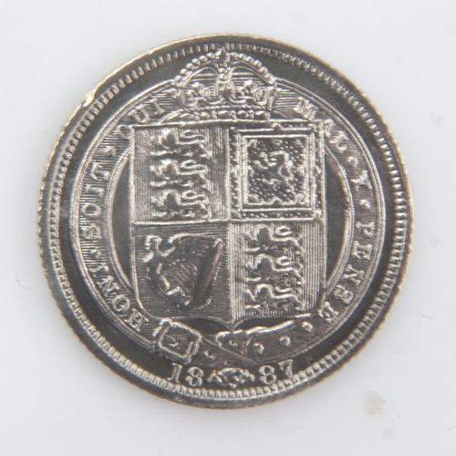 2021 - 1887 - silver sixpence of queen Victoria - nEF. UK P&P Group 0 (£6+VAT for the first lot and £1+VAT ... 