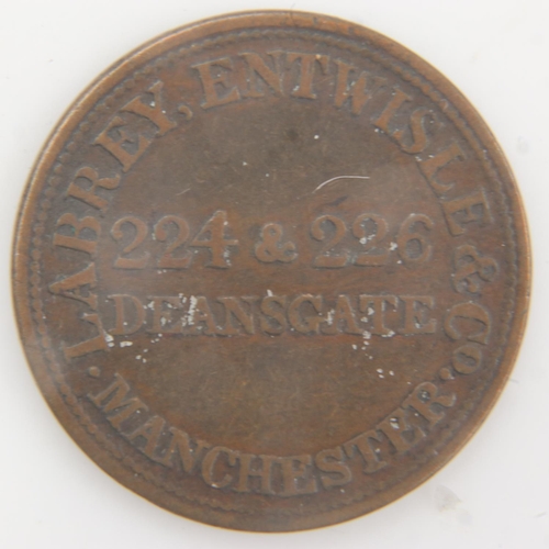 2026 - Early 20th century token - tea and provisions - Deansgate, Manchester - gVF. UK P&P Group 0 (£6+VAT ... 