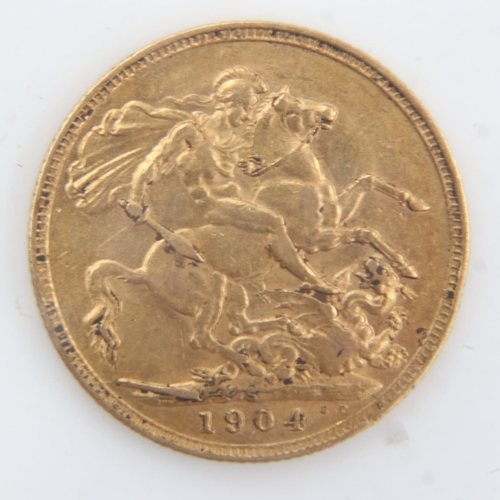 2031 - 1904 full sovereign of Edward VII, Sydney mint. UK P&P Group 0 (£6+VAT for the first lot and £1+VAT ... 