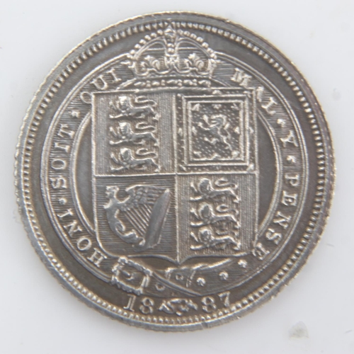 2033 - 1887 - Silver Sixpence of queen Victoria - nEF. UK P&P Group 0 (£6+VAT for the first lot and £1+VAT ... 