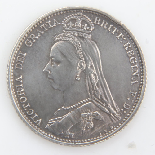 2033 - 1887 - Silver Sixpence of queen Victoria - nEF. UK P&P Group 0 (£6+VAT for the first lot and £1+VAT ... 