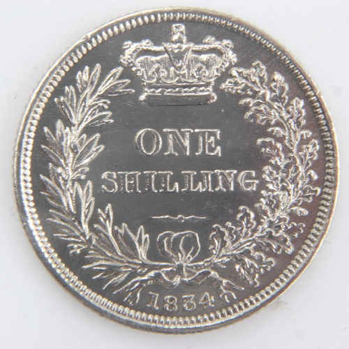 2036 - 1834 - Silver Shilling of William IV - EF. UK P&P Group 0 (£6+VAT for the first lot and £1+VAT for s... 