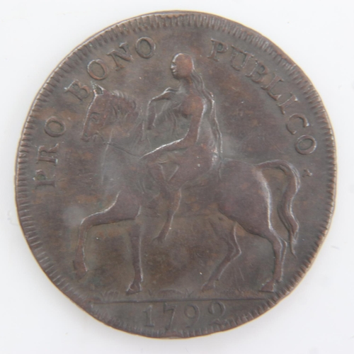 2042 - 1792 - Coventry halfpenny with elephant under castle - EF. UK P&P Group 0 (£6+VAT for the first lot ... 