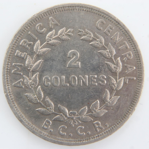 2043 - 1978 - 2 Colones of Costa Rica - gVF. UK P&P Group 0 (£6+VAT for the first lot and £1+VAT for subseq... 