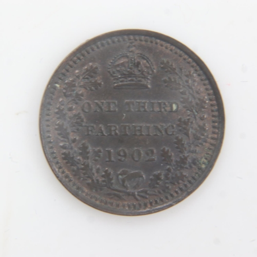 2048 - 1902 - one third Farthing of Edward VII - EF. UK P&P Group 0 (£6+VAT for the first lot and £1+VAT fo... 