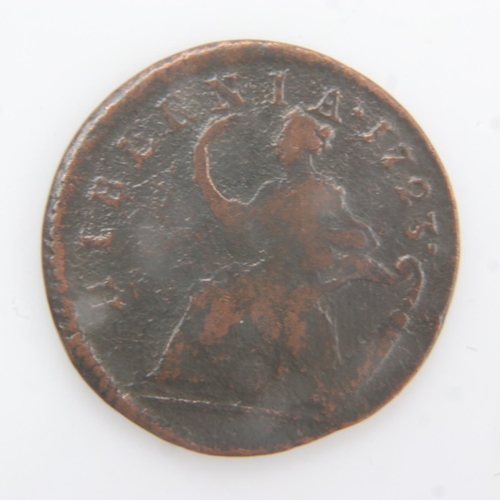 2053 - 1723 - Woods Hibernia colonial halfpenny - F. UK P&P Group 0 (£6+VAT for the first lot and £1+VAT fo... 