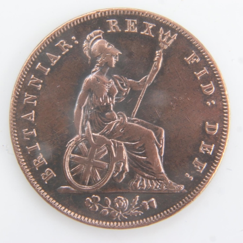 2054 - 1826 - halfpenny of George IV - aEF. UK P&P Group 0 (£6+VAT for the first lot and £1+VAT for subsequ... 