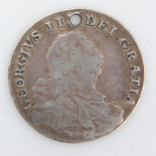 2056 - 1800 - silver fourpence of George III - Pierced. UK P&P Group 0 (£6+VAT for the first lot and £1+VAT... 