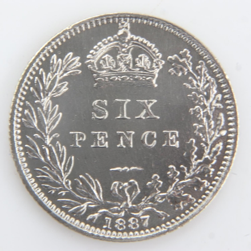 2057 - 1887 - silver sixpence of queen Victoria - EF. UK P&P Group 0 (£6+VAT for the first lot and £1+VAT f... 