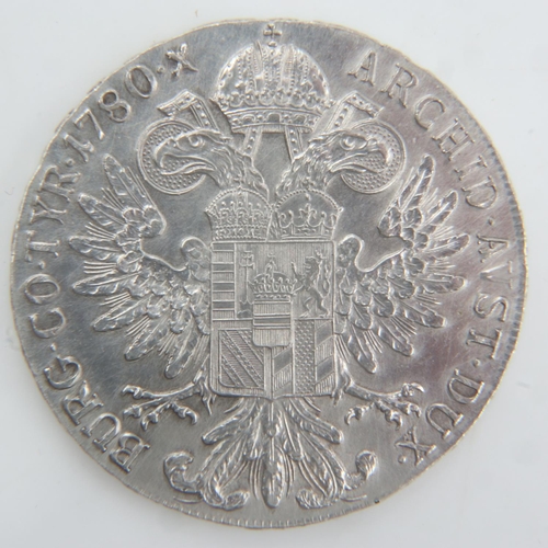 2059 - 1780 Austrian silver restrike thaler of Maria Theresa. UK P&P Group 0 (£6+VAT for the first lot and ... 